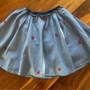 Pink Chicken Gianna Skirt-Apple Embroidery